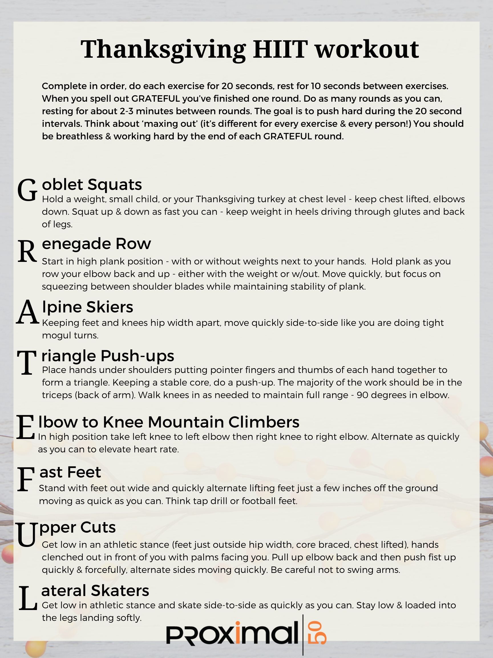 Thanksgiving Day Hiit Workout Proximal50 Thanksgiving Day Hiit Workout Proximal50