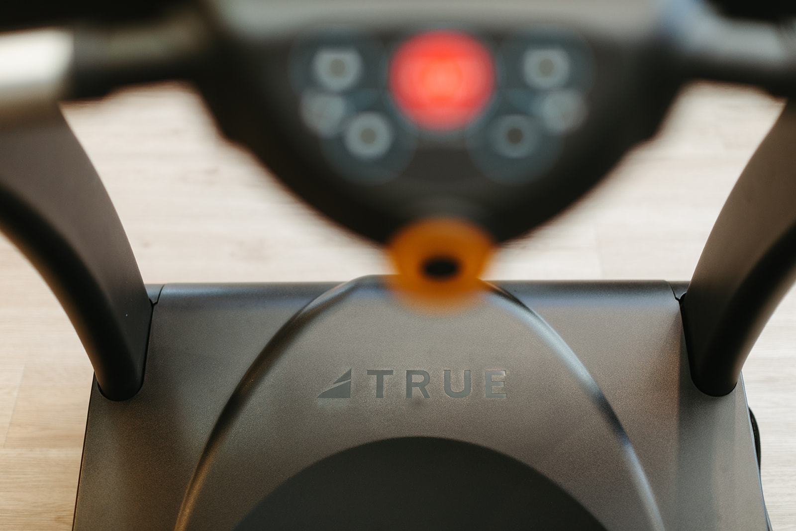 True Treadmill Detail at P50 Equipment Detail view of a True treadmill at P50 Equipment.